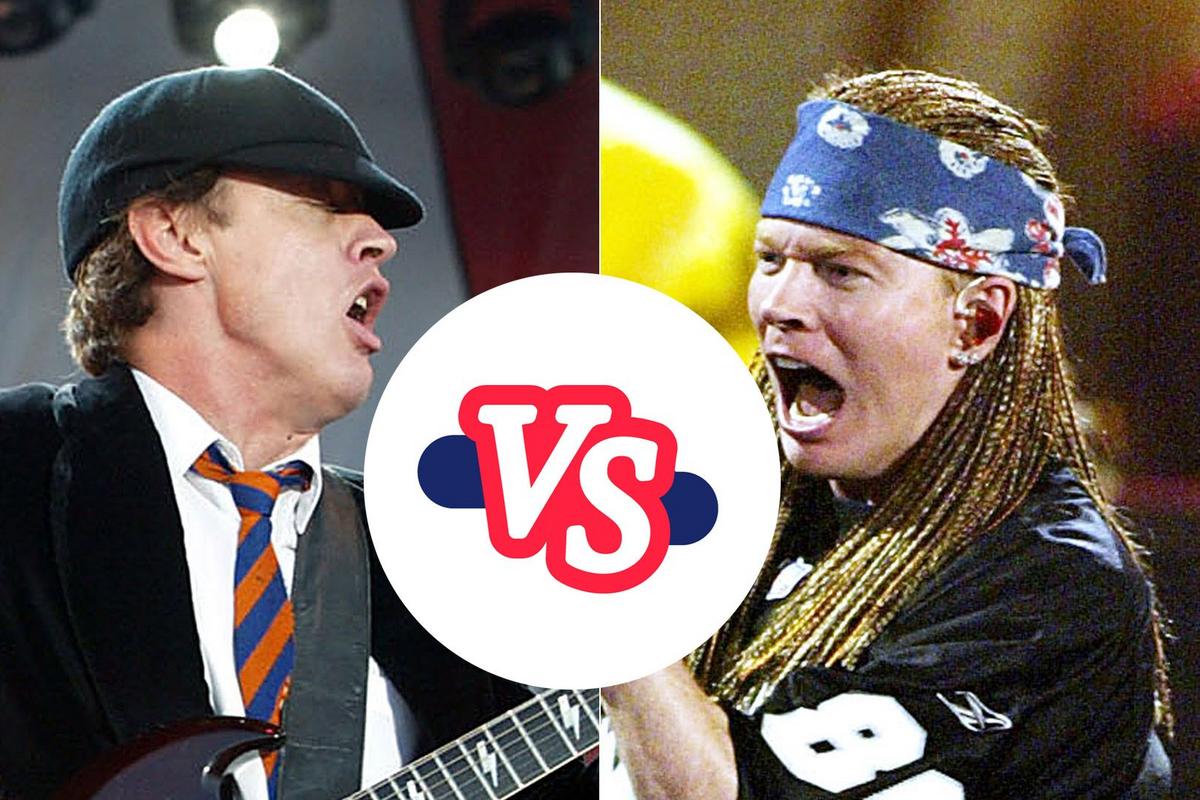 Loudwire's tweet card. They're two of the biggest selling rock albums in history, but which is better - AC/DC's 'Back in Black' or Guns N' Roses' 'Appetite for Destruction'?
