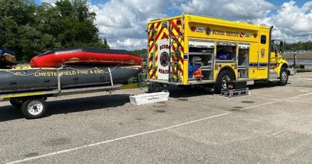 RTDNEWS's tweet card. Chesterfield Fire & EMS dive crews pulled the body from the water at around 2:45 p.m., when he was pronounced dead at the scene.