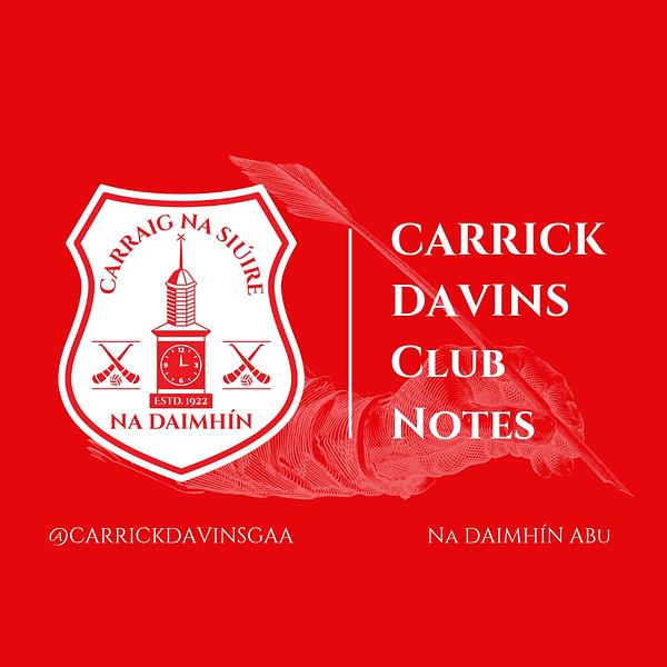 Carrick_Davins's tweet card. We just posted this article on ClubZap. Follow the link and download the app for realtime updates from Carrick Davins GAA Club