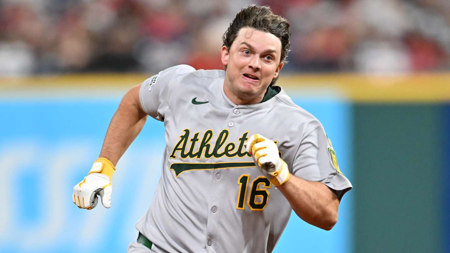 ByJasonB's tweet card. A's first baseman Nick Kurtz is already one of the best offensive first basemen in MLB