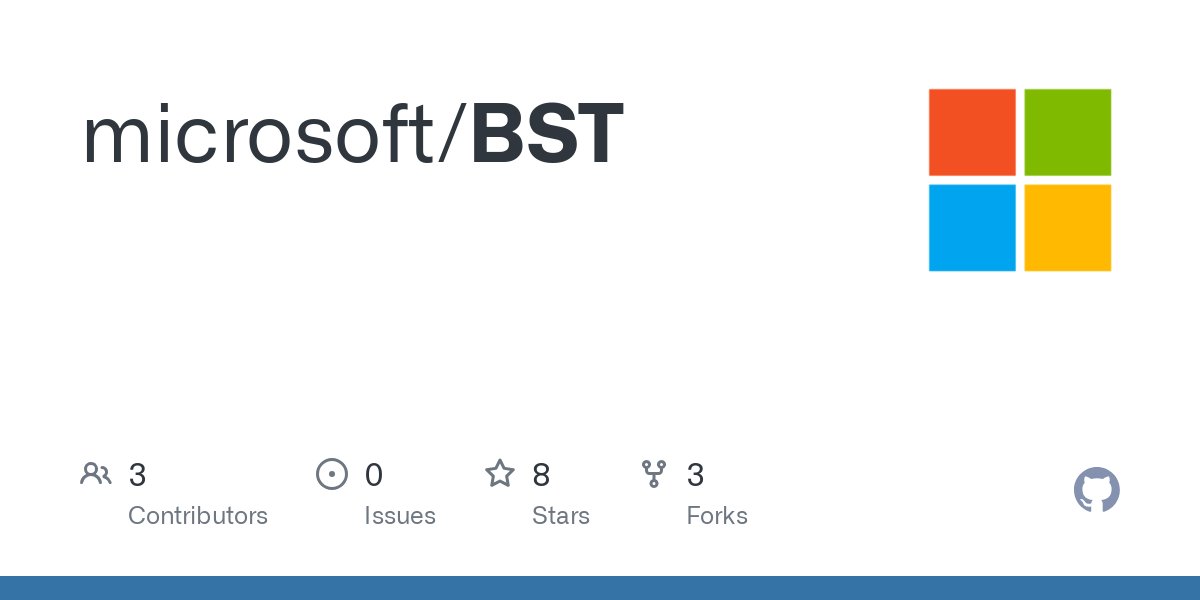 KwangjunA's tweet card. Contribute to microsoft/BST development by creating an account on GitHub.