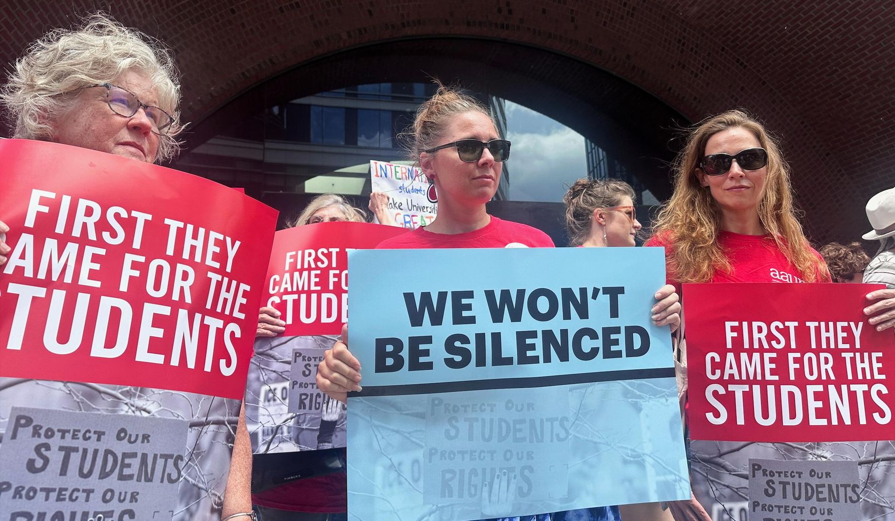 WashTimes's tweet card. The Trump administration's campaign of arresting and deporting college faculty and students who participated in pro-Palestinian demonstrations violates their First Amendment rights, lawyers for a