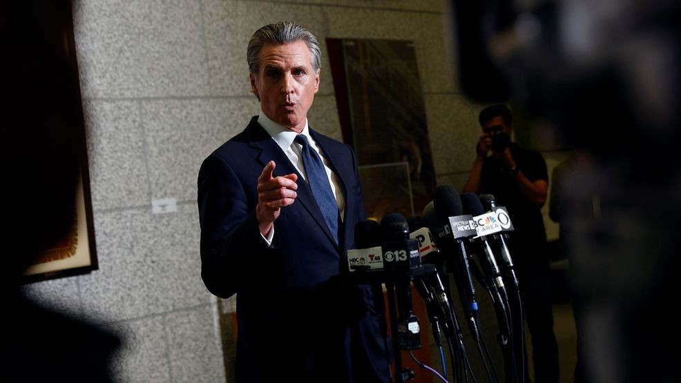 bakersfieldnow's tweet card. Gavin Newsom instructed a private foundation that supports low-income workers to donate $500,000 to a nonprofit group in support of defunding the police