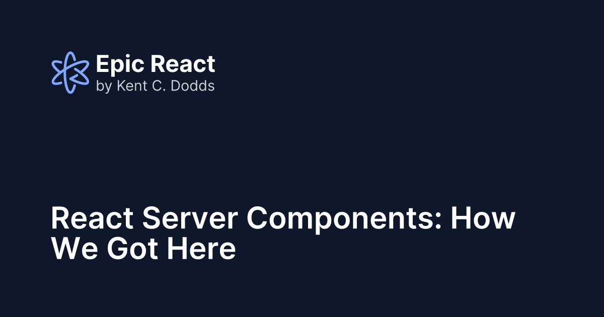ReactNorway's tweet card. How web app architecture evolved from full page reloads to React Server Components, and why each step in this journey mattered for developers and users.