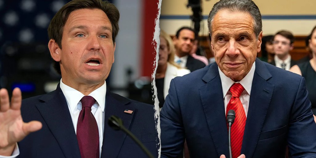 JohnRLottJr's tweet card. Florida Governor Ron DeSantis had a special request for New York City mayoral candidate Andrew Cuomo after the former Democratic governor joked he would move to the Sunshine State.