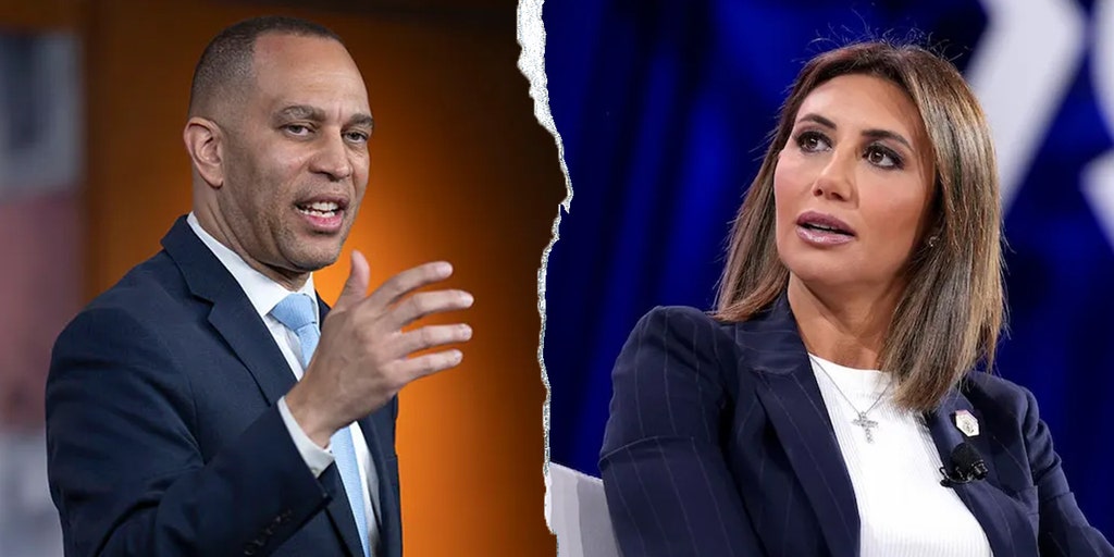 IngrahamAngle's tweet card. House Minority Leader Jeffries faces accusations of 'corruption' after calling for removal of NJ DA Habba who indicted Rep. McIver for interfering with federal agents.