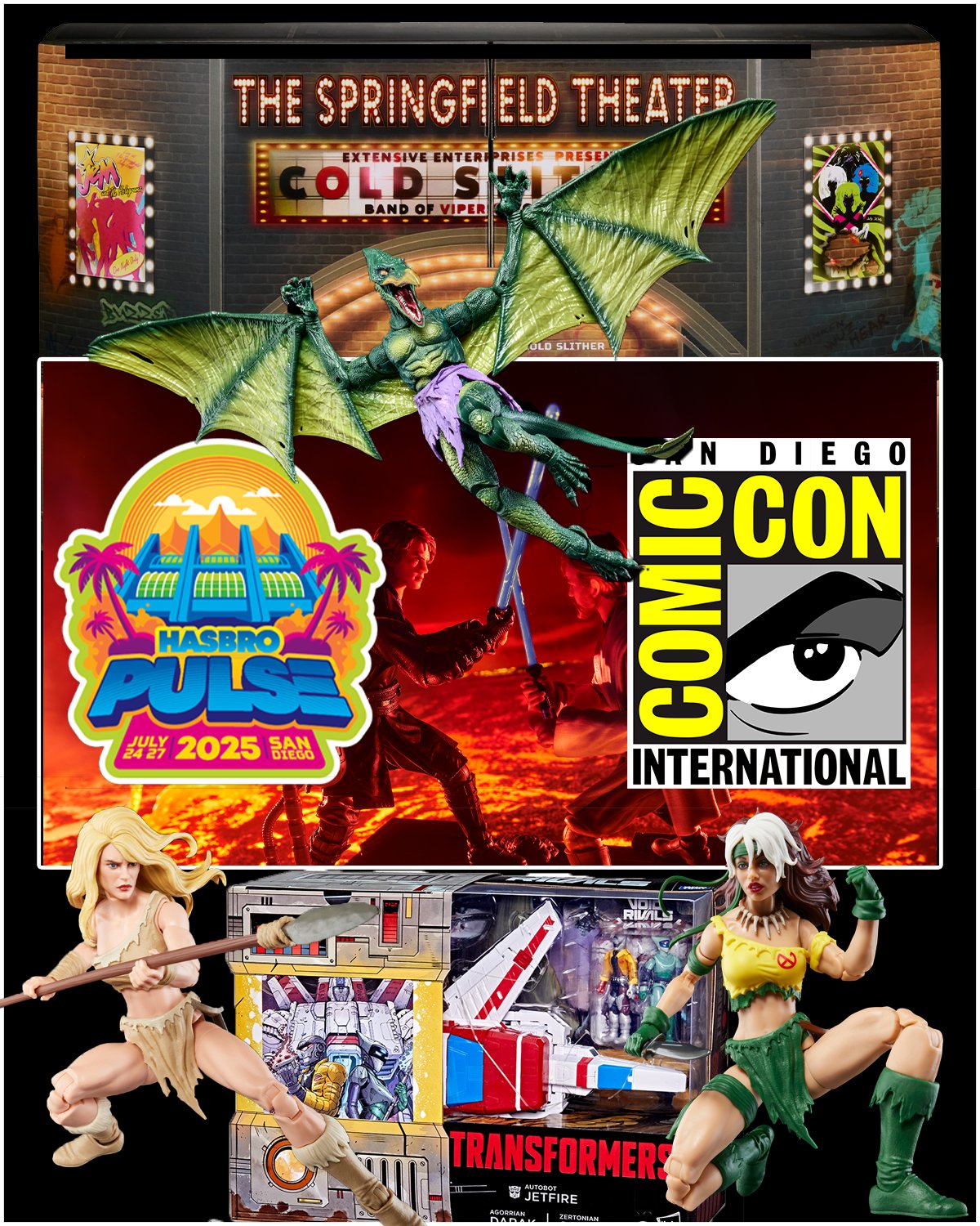 FenixNests's tweet card. Hasbro brings the heat to SDCC 2025 with exclusive collectibles, epic panels, and live fan experiences celebrating Transformers, G.I. Joe, and more.