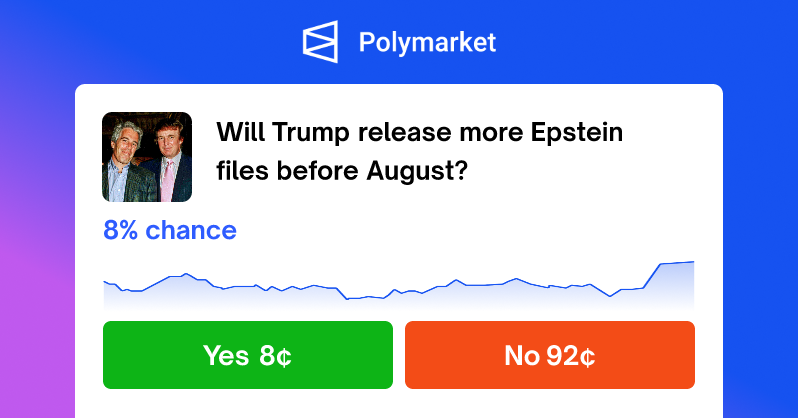 🚨 BREAKING: Basse probabilità di rilascio dei file su Epstein da parte di Trump questo mese