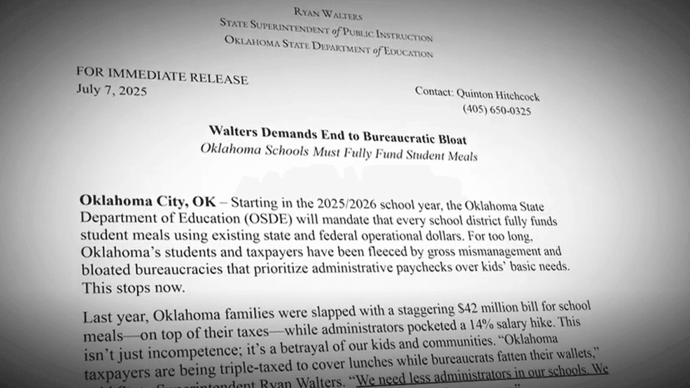 CristinaEspinet's tweet card. OKLAHOMA CITY — State Superintendent Ryan Walters has announced a statewide initiative that would require every Oklahoma school district to fully fund student m