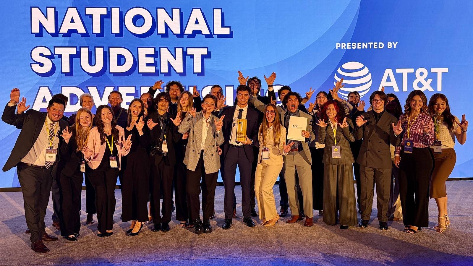 txst_news's tweet card. Texas State Wins National Championship in AAF National Student Advertising Competition
