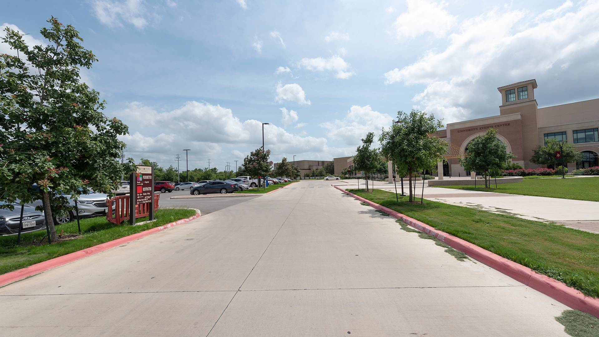 txst_news's tweet card. Parking lots currently designated perimeter and restricted parking will open to the general public for paid parking on weekends and after 3 p.m. on weekdays.