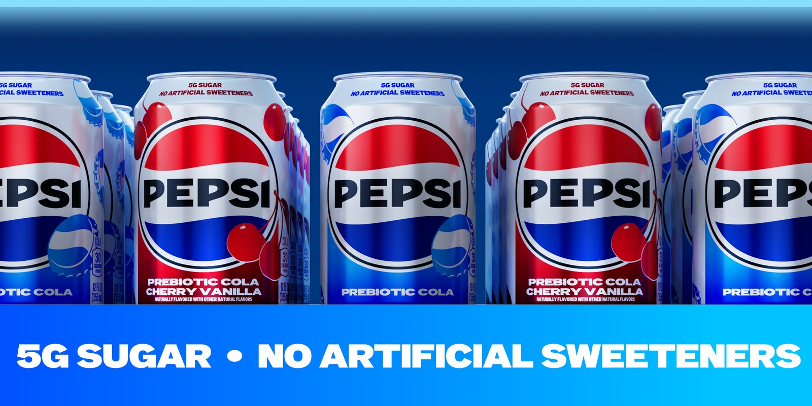 AUG_Chronicle's tweet card. Pepsi Prebiotic Soda will be available in Original Cola and Cherry Vanilla. One 12-ounce can will contain 3 grams of prebiotic fiber, said the company.