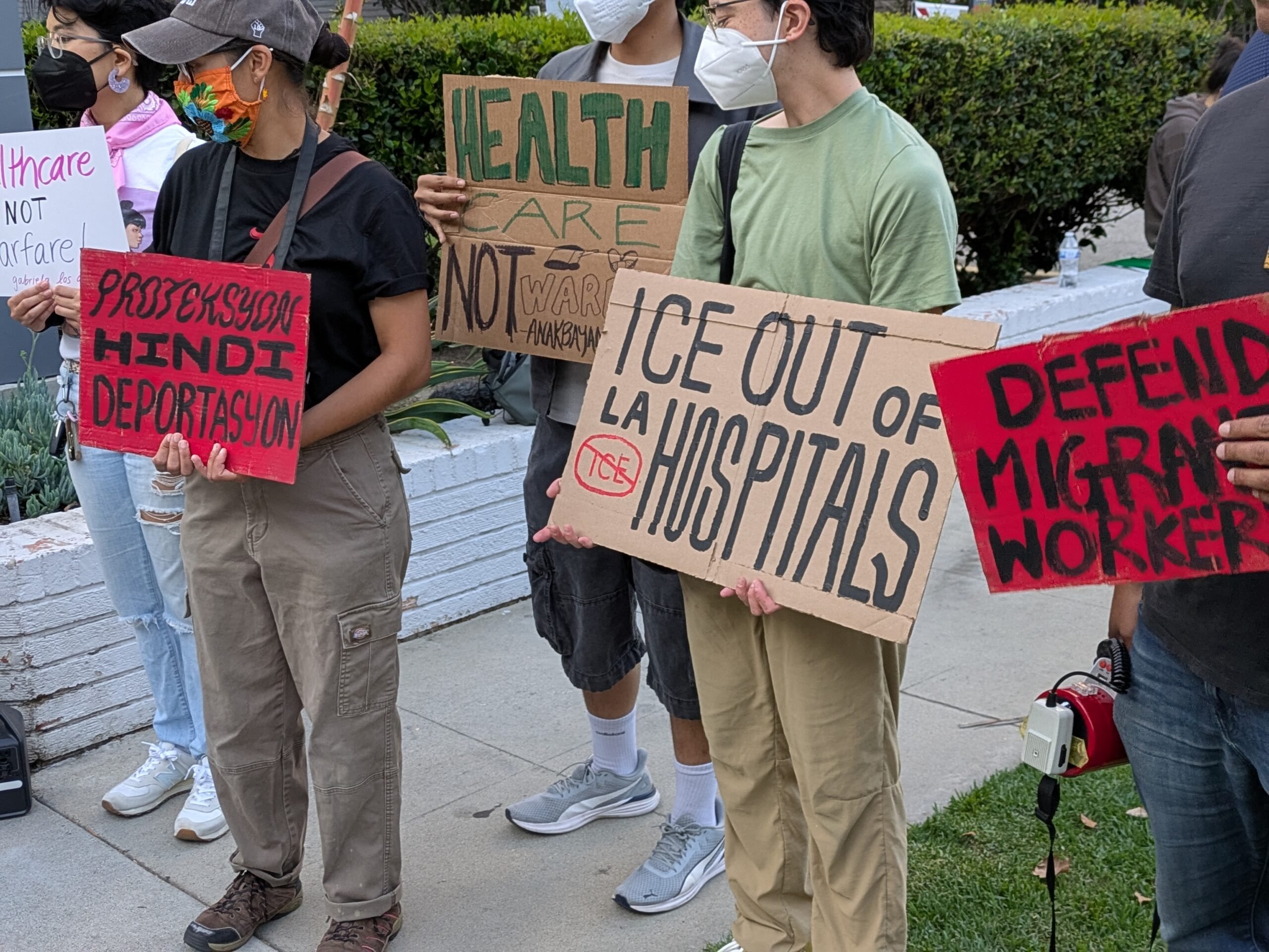 LAPublicPress's tweet card. Advocates say patient rights and hospital rules were violated when immigration agents forcibly removed a woman from a Glendale hospital against her medical team's advice and later took her from an...