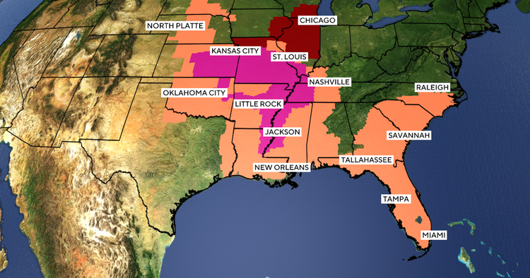 Joseph_Santoro's tweet card. A heat dome​ is trapping over 90 million Americans in extreme temperatures this week with the National Weather Service​ issuing heat alerts from Nebraska to Florida.