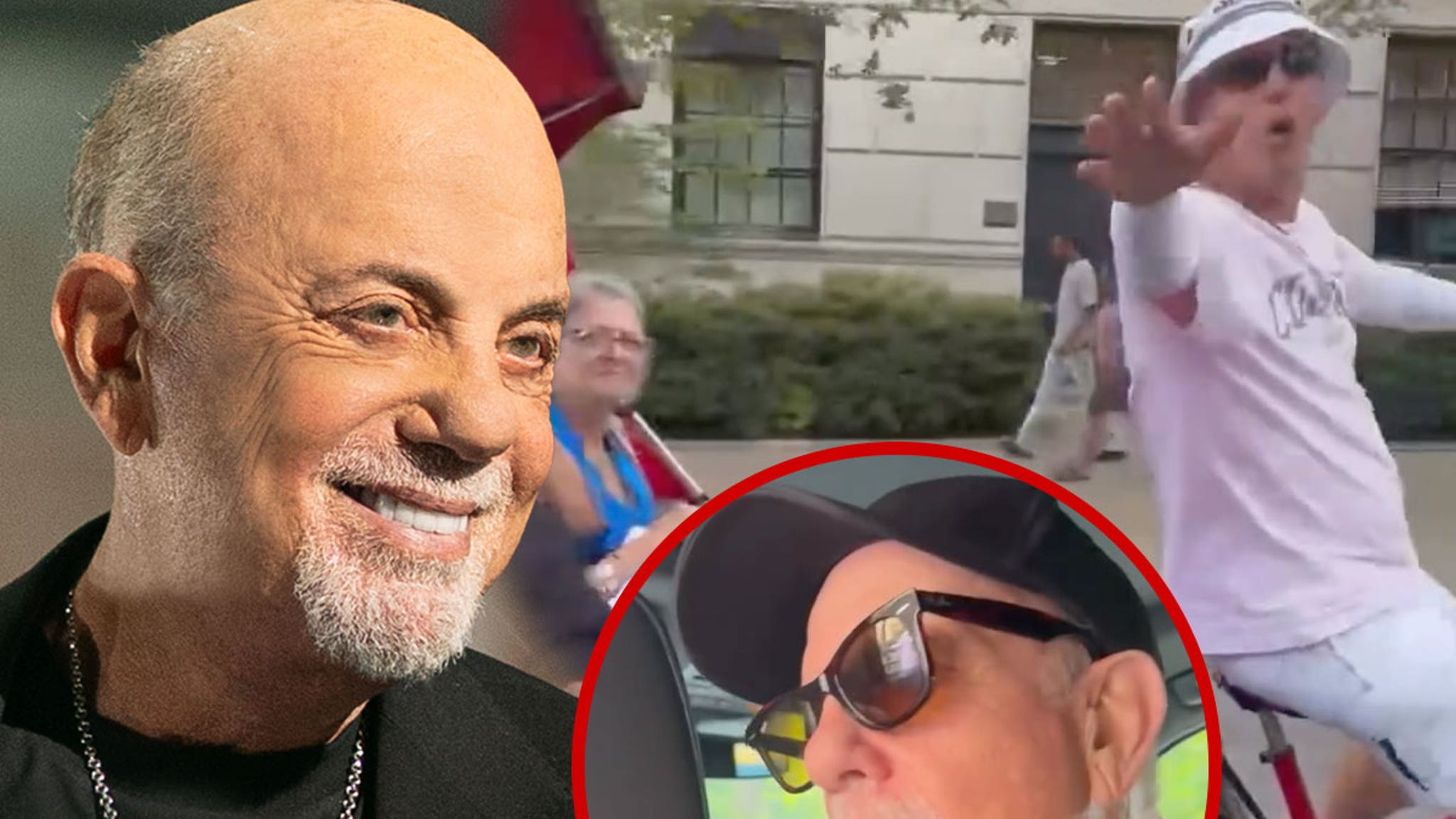 TMZ's tweet card. Billy Joel just gave a couple tourists the memory of a lifetime ... because he pulled up on their pedicab as they tooled through the Big Apple listening to one of his famous tracks.