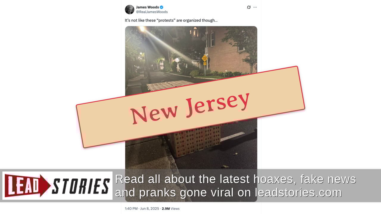 davidwrobertson's tweet card. Did a viral image showing a pile of bricks capture a scene in Los Angeles during anti-ICE protests in June...