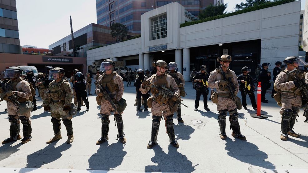 bakersfieldnow's tweet card. The Pentagon ordered the U.S. Marines to leave Los Angeles on Monday, more than a month after President Donald Trump deployed them to the city.