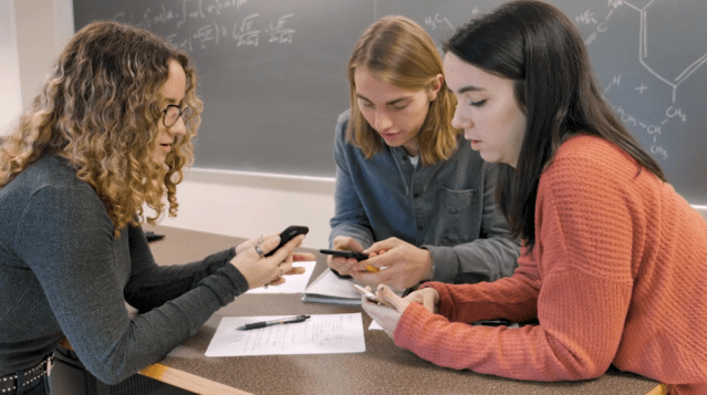 WCBD's tweet card. After a semester without phones, teachers believe students are more engaged in class and less distracted.