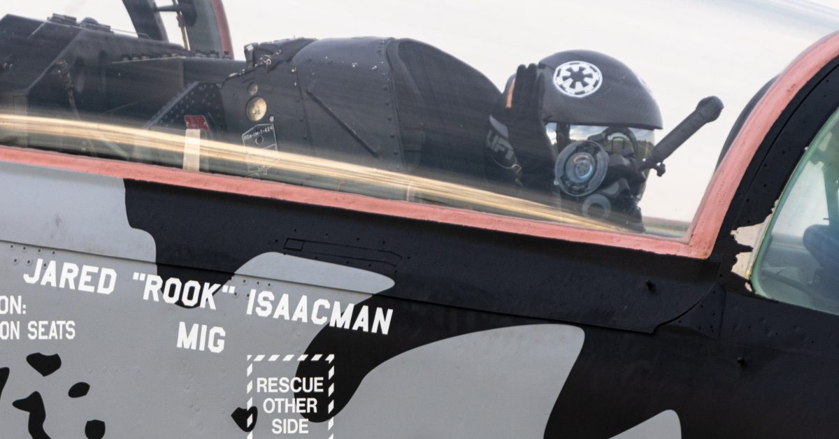 space_explored's tweet card. The jets that make up Ghost Squadron were in town on Day 1 at EAA AirVenture in Oshkosh, Wisconsin this...
