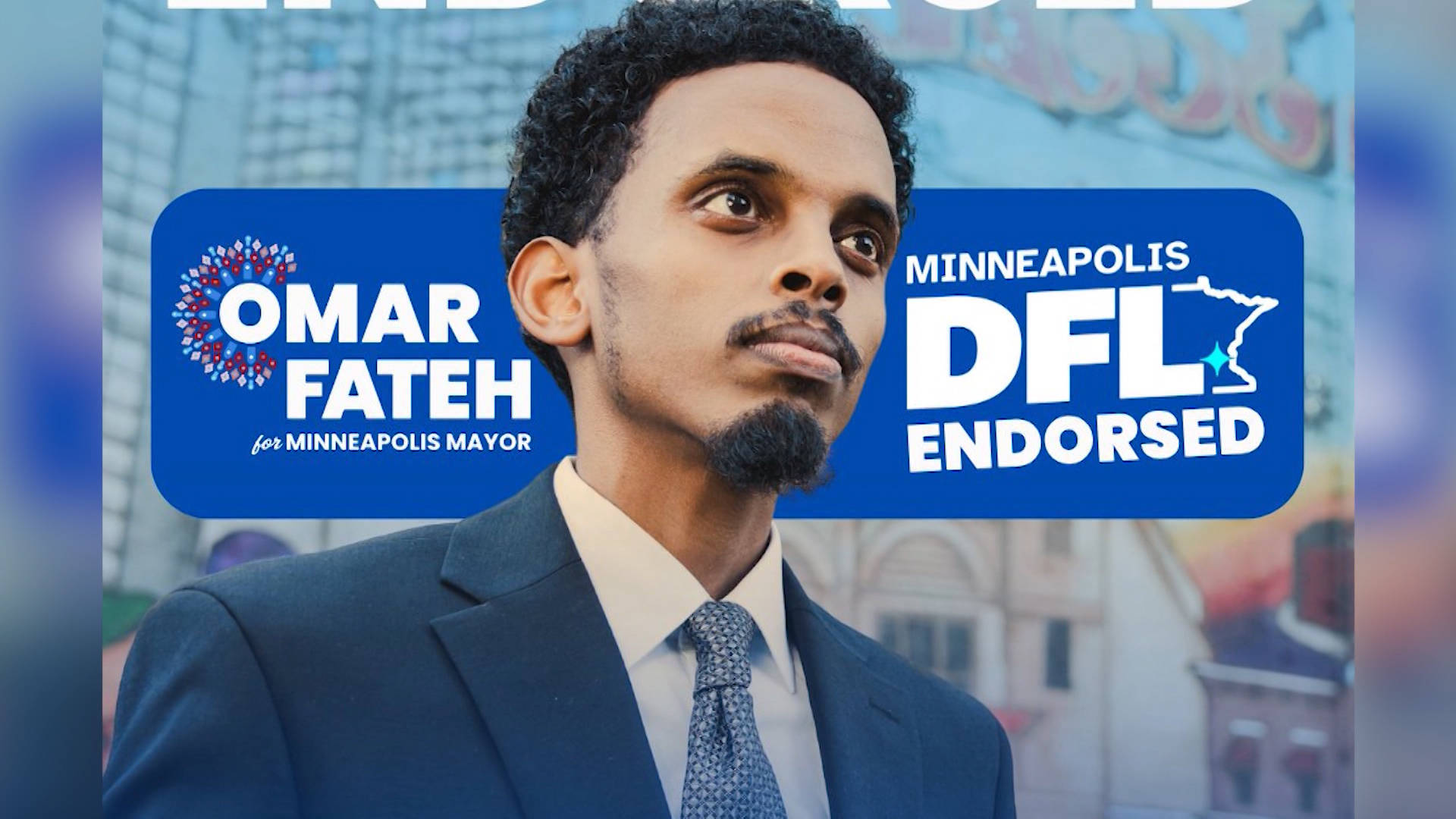democracynow's tweet card. In news from Minnesota, the Minneapolis Democratic Farmer-Labor Party has endorsed Democratic Socialist state Senator Omar Fateh for mayor over two-term incumbent Mayor Jacob Frey, who plans to run...