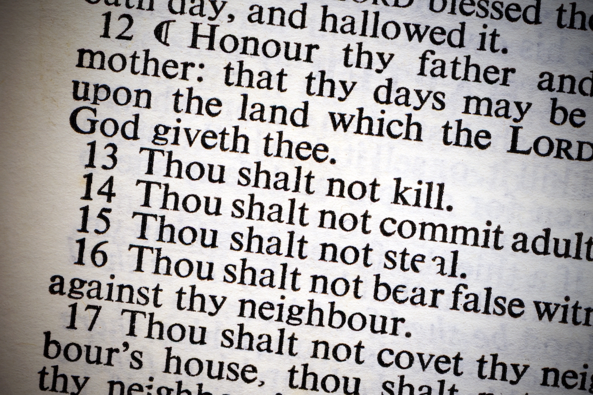 CyberEngel's tweet card. Should the Ten Commandments be displayed in public schools? Some state laws mandate such, and the matter may come before the Supreme Court.