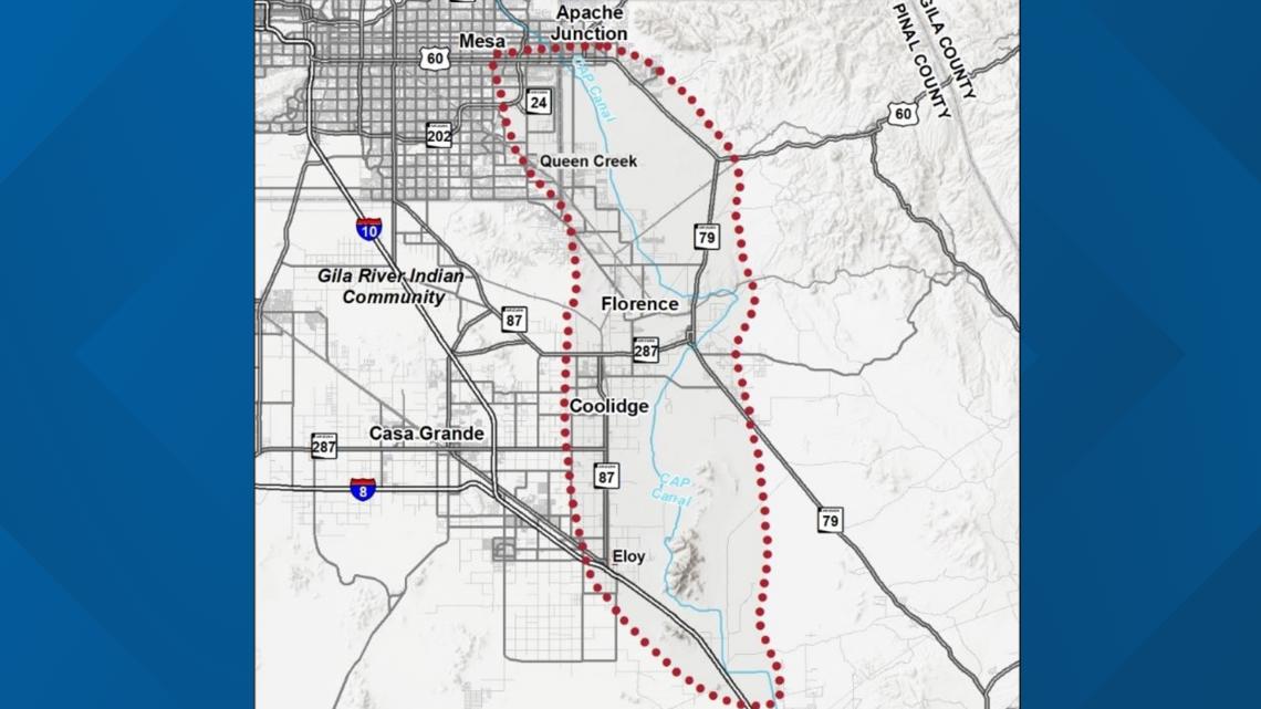 12News's tweet card. La Ruta Estatal 505 se espera que sirva como corredor entre Apache Junction y Eloy.