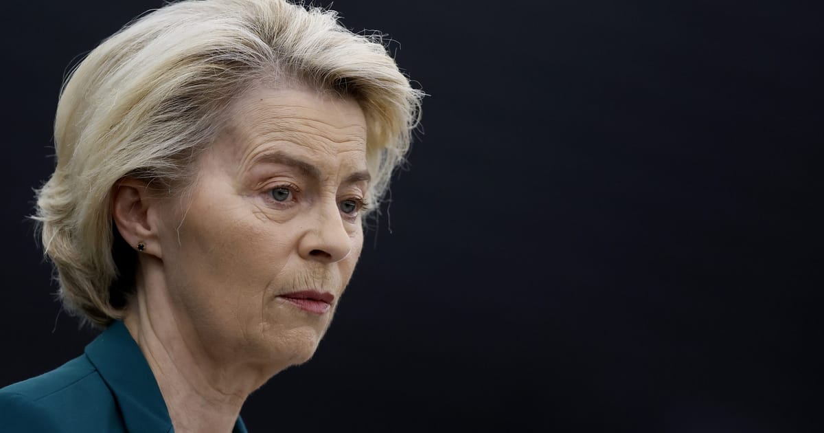 POLITICOEurope's tweet card. A confidential study found that a known Russian disinformation network had ramped up its posts by 60 percent while pushing the narrative that the European Commission president was “toxic.R…