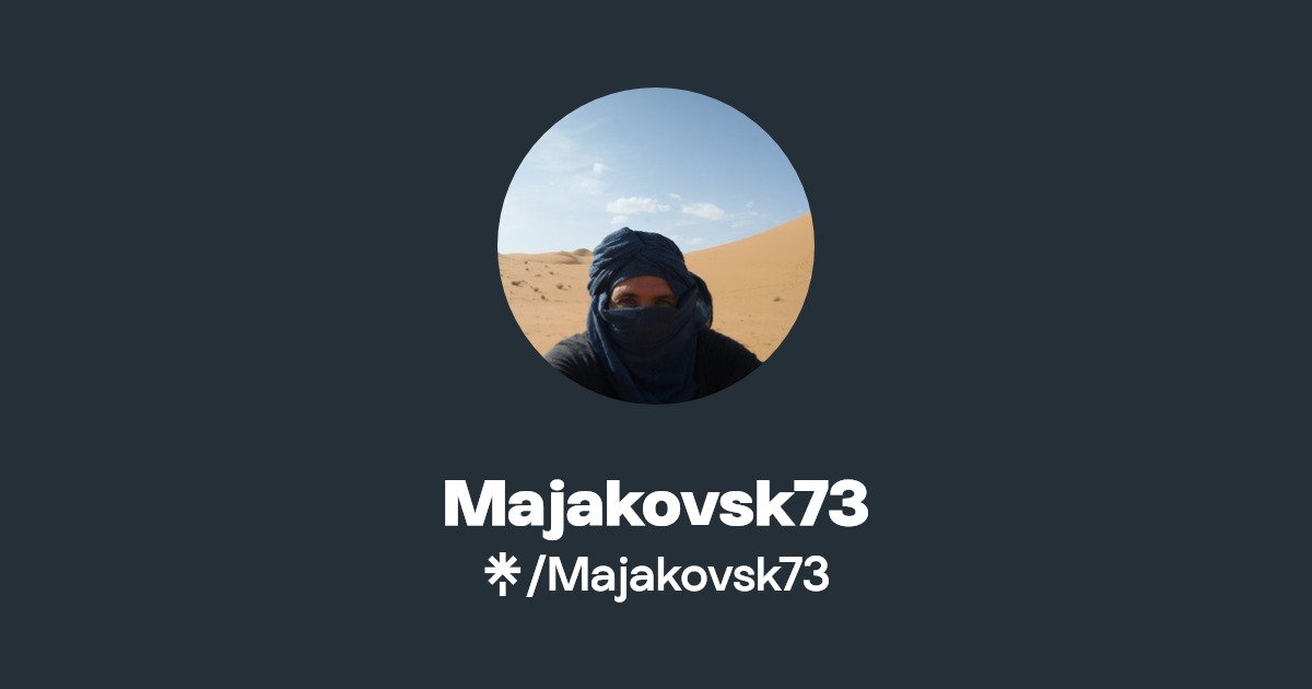 Majakovsk73's tweet card. "mena, osint, geopolitics, maps and cats".