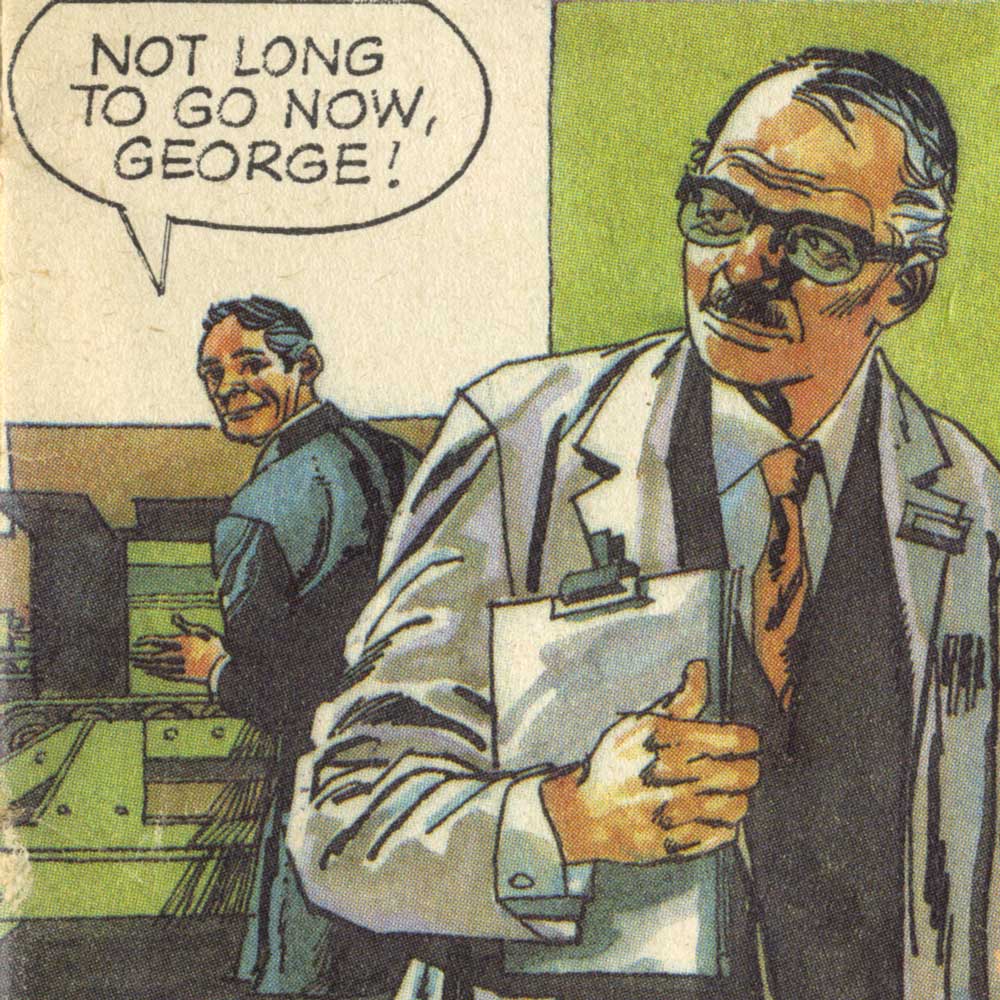 johnfreeman_DTT's tweet card. Custom comic art by a British master