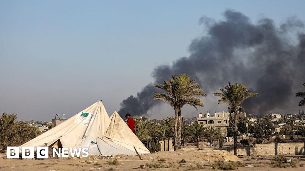 BBCNews's tweet card. The UN agency says Israel's ground offensive in Deir al-Balah has compromised its efforts to continue working.