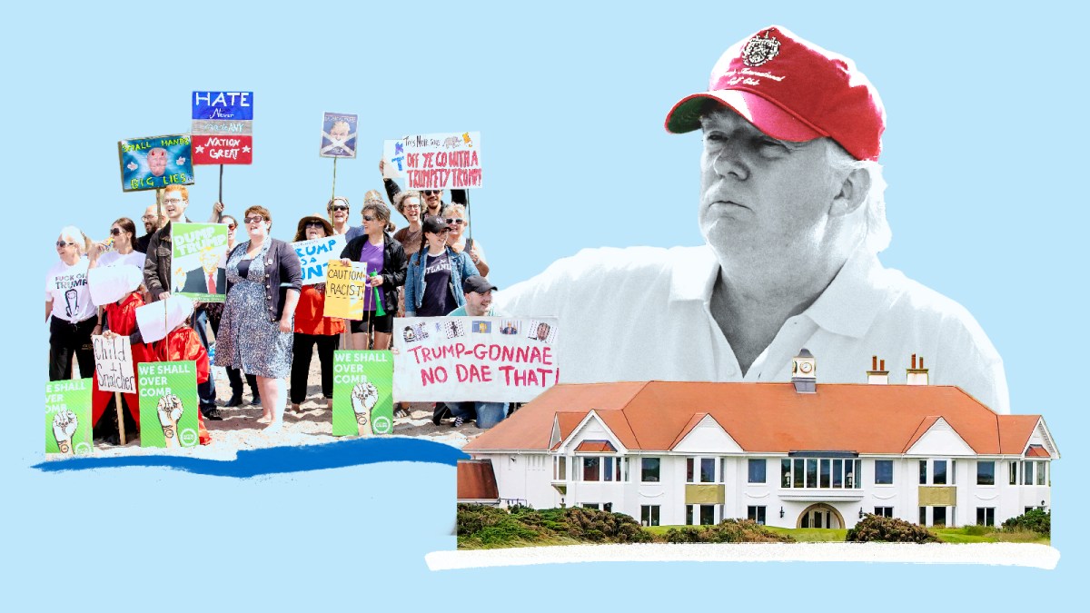 timespolitics's tweet card. Trump Scotland visit: The US president visits the UK this week to see his new golf course