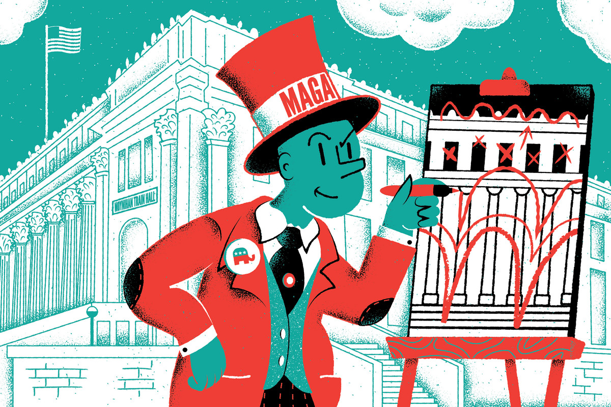 patcaldwell's tweet card. A group of Trump-loving devotees of classical architecture are making headway on rebuilding New York’s central train station.