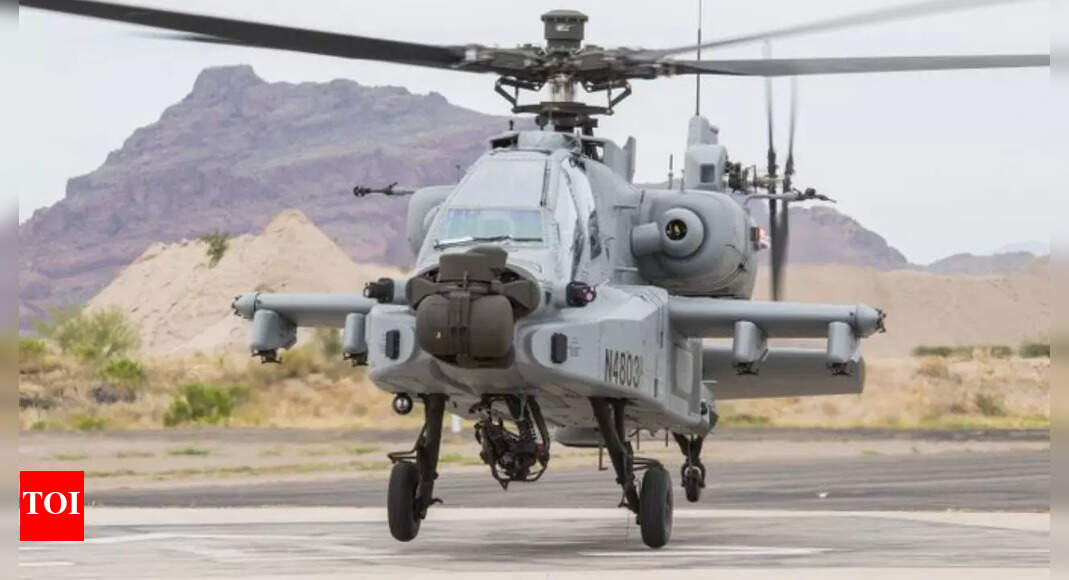 ashim_82's tweet card. India News: Three AH-64E Apache attack helicopters, part of a Rs 5,691 crore deal with the US, have arrived at Hindon Air Force Station, enhancing the Indian Army
