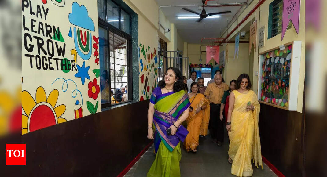ashwinmahesh's tweet card. Revamped Parmanandwadi MPS School opens doors to transformative education, thanks to a unique public-NGO partnership