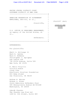 YourAnonSurge_'s tweet card. OPINION AND ORDER re: 83 MOTION for Preliminary Injunction: The plaintiff's April 25 motion for a preliminary injunction is granted. The scope of the injunction will be addressed in a separate Order....