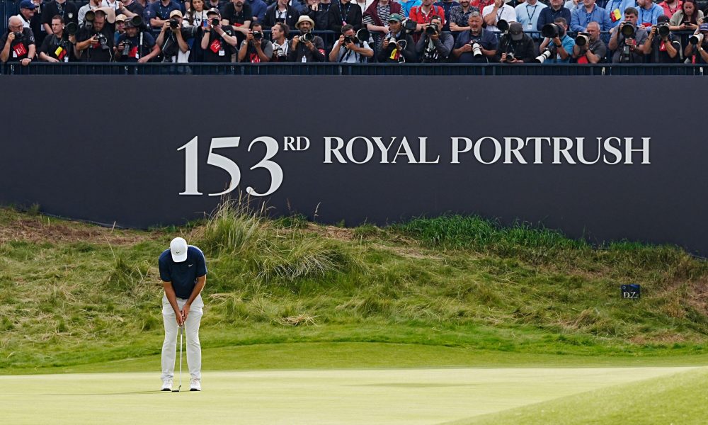 GolfWRX's tweet card. As I was watching Scottie Scheffler line up his final putt at Royal Portrush for his fourth major, he literally looked like he was putting on his home course on a Tuesday morning with the fella’s....