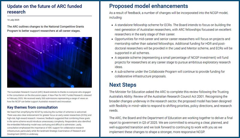 maththrills's tweet card. A few months ago, there was a major (biggest in two decades) proposed change to the Australian National Competitive Grants Program (NCGP) with a consultation process: the ARC received nearly 350...