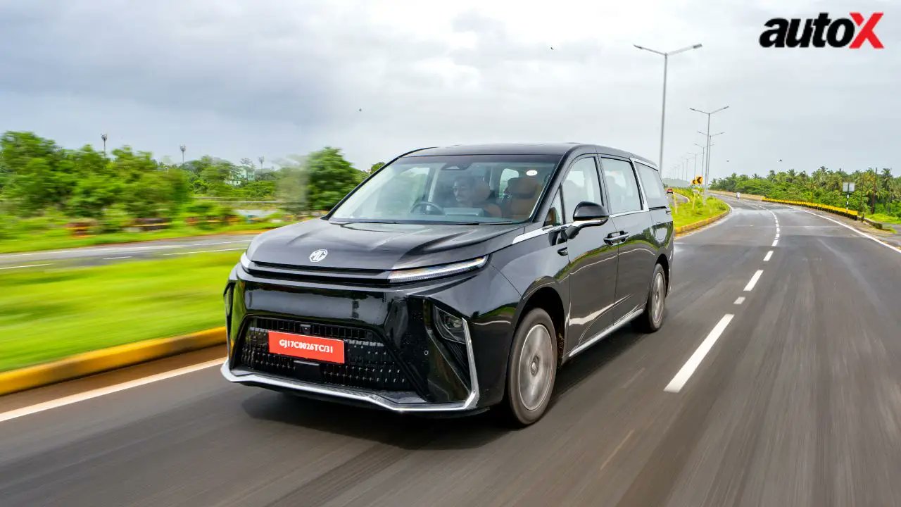 autox's tweet card. JSW MG Motor India has launched the MG M9 in India in a single, fully-loaded variant, priced at Rs 69.90 lakh (ex-showroom).