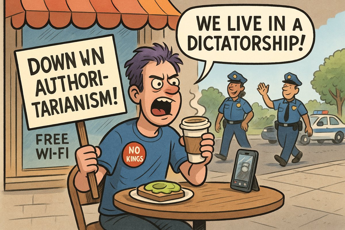 TruthWireTN's tweet card. At Nashville’s “No Kings” protest, demonstrators decried tyranny while freely exercising rights only possible in a free society. The real irony? They're raging against a dictatorship that doesn’t...