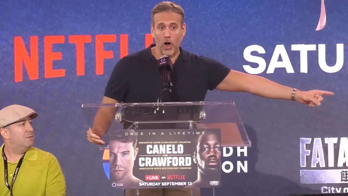 MMHarroldBooks's tweet card. Max Kellerman was announced as part of the broadcast team for the upcoming boxing match between Canelo Alvarez and Terence Crawford on Netflix