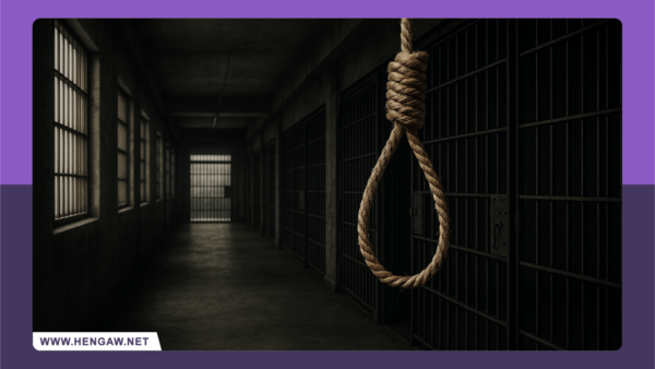 Hengaw_English's tweet card. Four prisoners executed in Ghezel Hesar, Isfahan, and Khorramabad Prisons