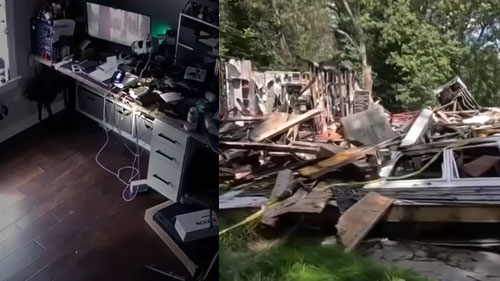 vaticancatholic's tweet card. Man shares warning after charging lithium battery destroys family home and kills his dogs and cat -...