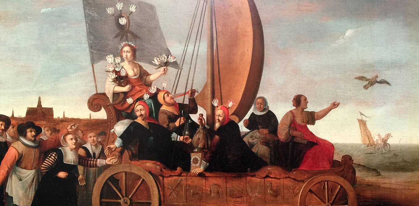JohnPCFell's tweet card. Bitcoin is being compared to tulips, but I researched tulip mania for years and found no evidence of mass bankruptcies or economic meltdown.