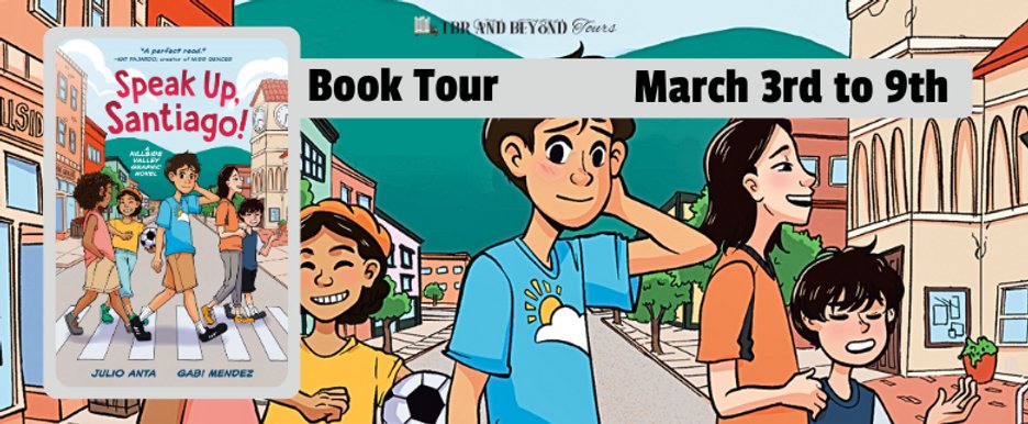 trace16's tweet card. Book Info:Speak Up, Santiago! by Julio Anta & Gabi Mendez (Graphic Novel)Genre: Middle GradePublishing Date: March 4, 2025 Synopsis:How can you speak up if you don’t have the words?Santi is excited...