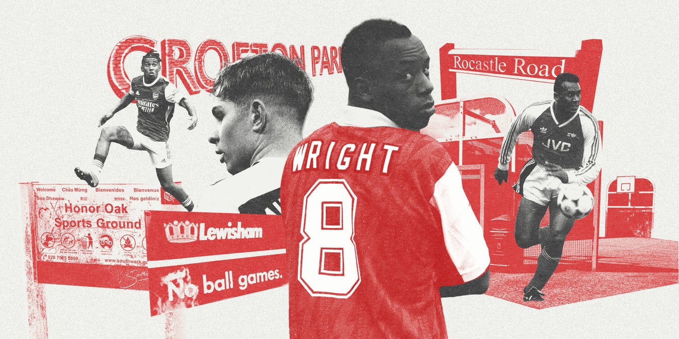 ArtdeRoche's tweet card. The story of how Wright and Rocastle's side inspired a generation of south London Arsenal players, including Nketiah, Smith Rowe and Nelson