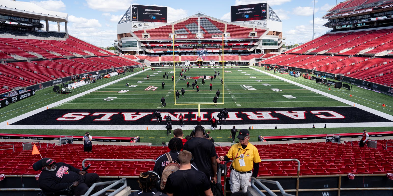 CardsHQ_CJ's tweet card. The University of Louisville will pay millions for smaller schools' football teams to play at L&N Stadium this season. Details on payments, more.