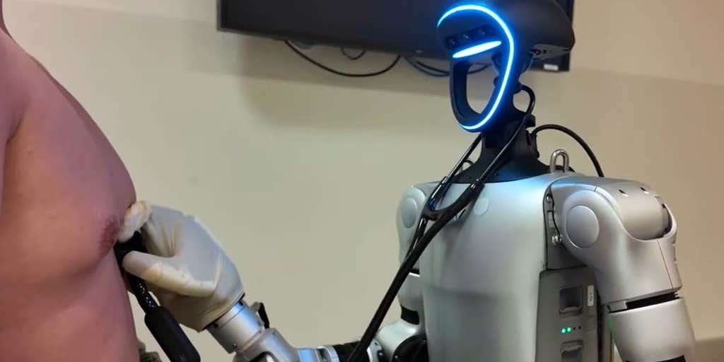 FoxNewsAI's tweet card. Healthcare systems worldwide are struggling with overcrowded hospitals, physician burnout, and rising surgery delays. The University of California San Diego (UCSD) is looking into humanoid robots as...