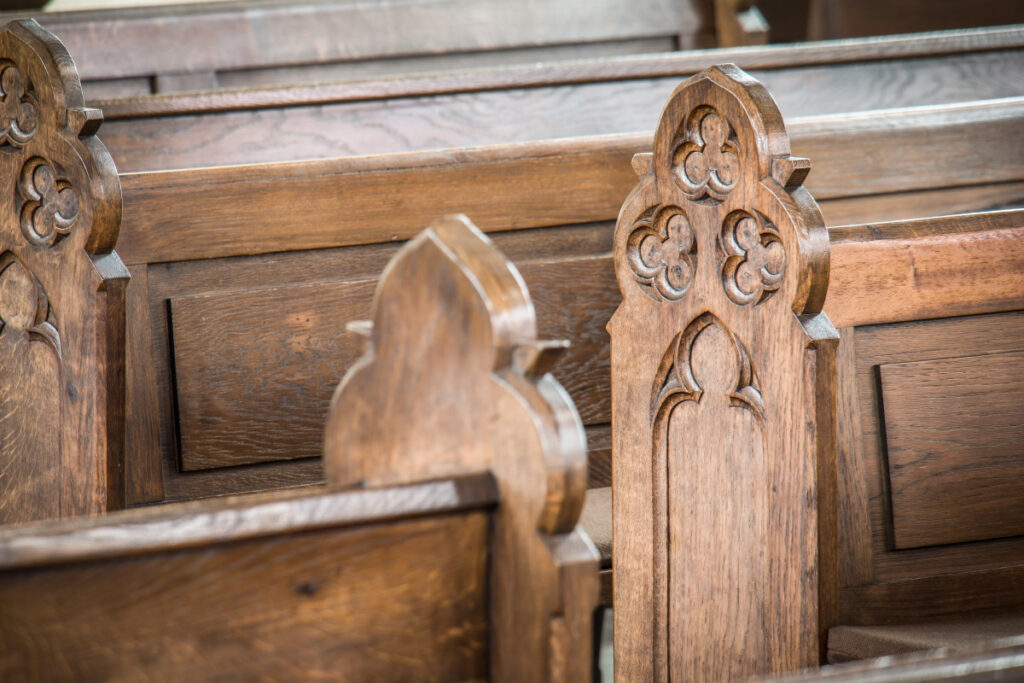 FrontPorchRepub's tweet card. The furniture of the old churches and chapels formed the habitus of those who worshipped there regularly.