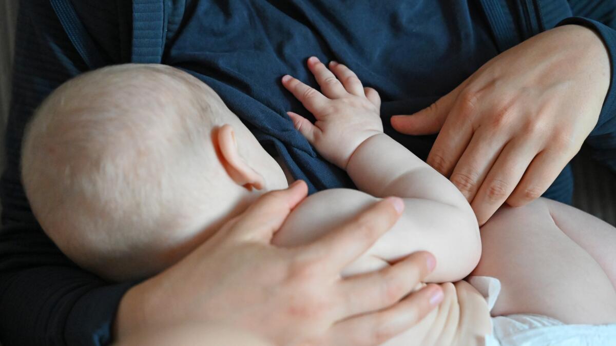latimes's tweet card. A new device from researchers may help ease parents' anxieties over whether their baby is getting enough milk when breastfeeding. Here’s how it works.