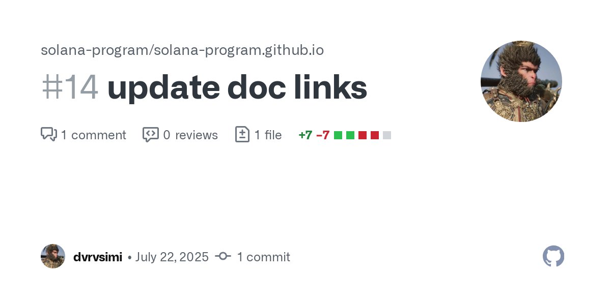 sarugami_sol's tweet card. updated file paths in token-2022 docs